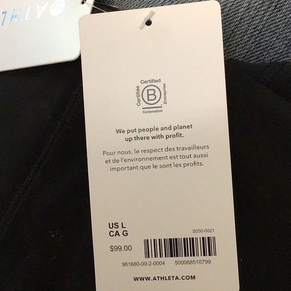 Athleta Elation Straight Leg Pants—Black Certified B Corp Quick Dry, Compression - Picture 7 of 8